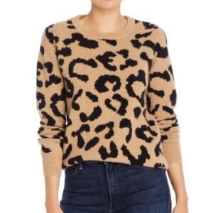 Madeleine Thompson leopard cashmere sweater large